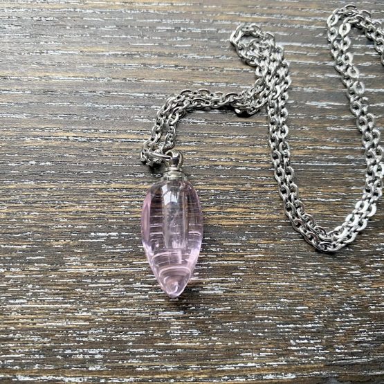 Glass Drop Memorial Pendant - Pink