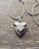 1 Paw in Heart Pendant - Silver