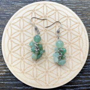 Aventurine Cluster Earrings