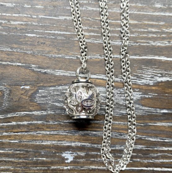 butterfly crystal urn memorial pendant