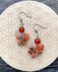 Carnelian cluster earrings