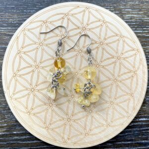 Citrine cluster earrings