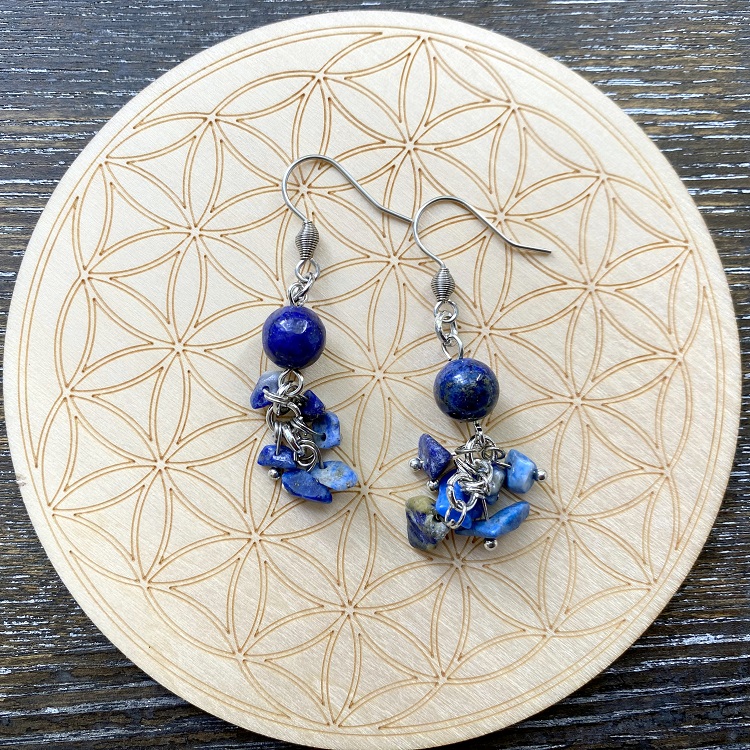 Lapis Lazuli Cluster earrings