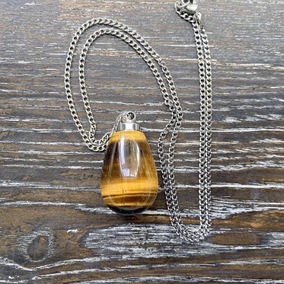 Tigers eye memorial pendant