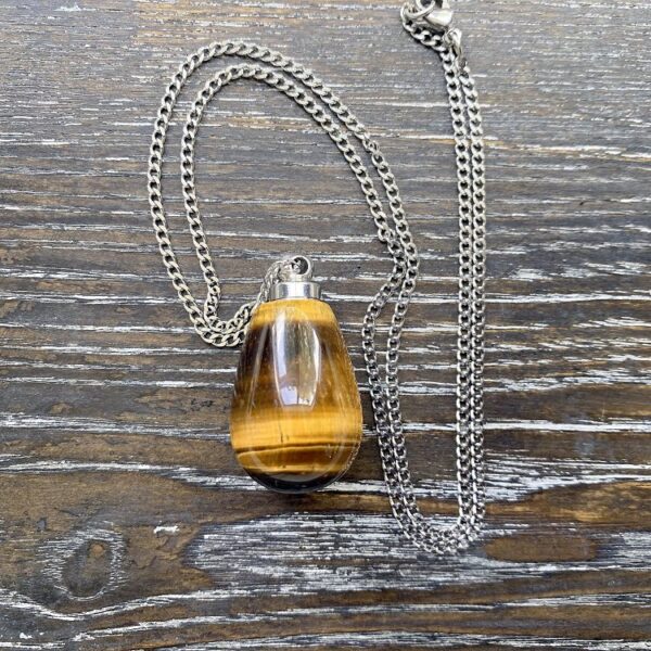 Tigers eye memorial pendant