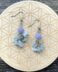 Angelite & Aquamarine cluster earrings