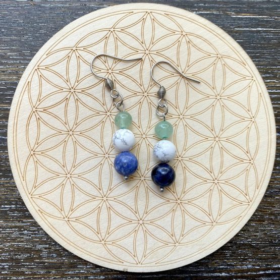 calming crystal earrings