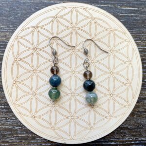 Detoxification crystal earrings