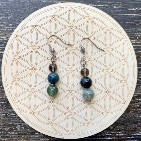 Detoxification crystal earrings