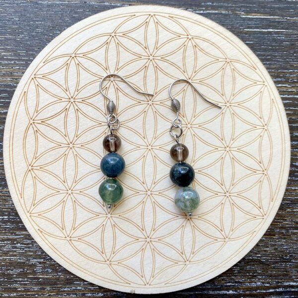 Detoxification crystal earrings