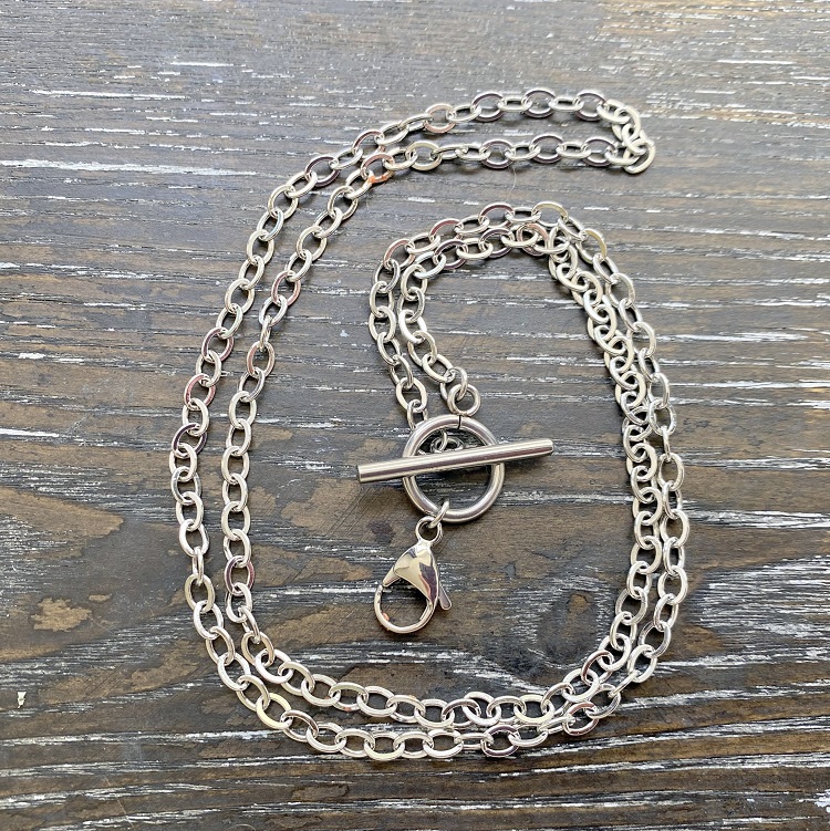 stainless steel toggle small link chain