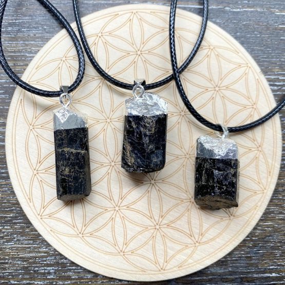 Tourmaline raw pendants