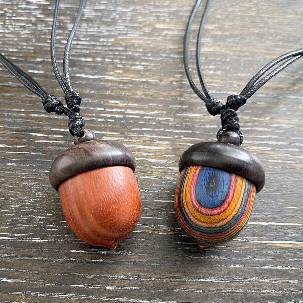 Wooden acorn Memorial keepsakes