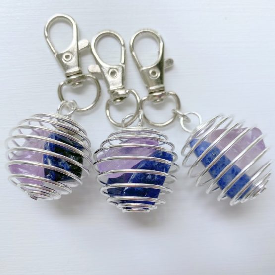 emotional balance charm with amethyst and citrine