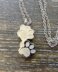 2 paws memorial pendant