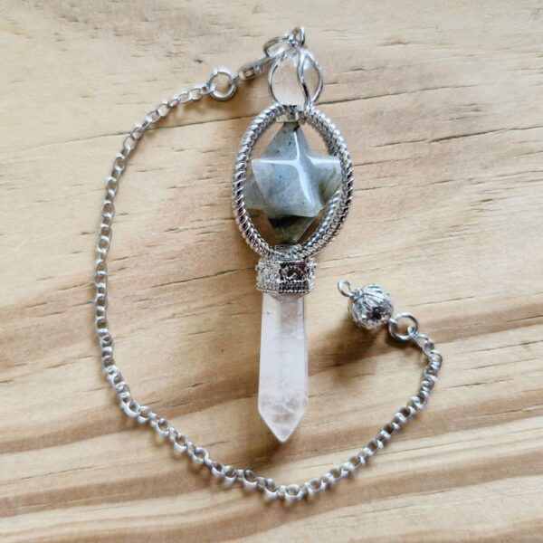 Labradorite Merkabah with point Pendulum