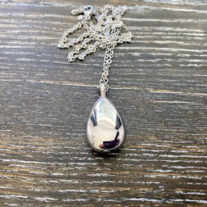 Teardrop memorial keepsake pendant