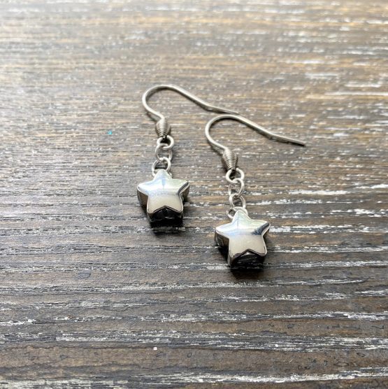 Star charm memorial earrings