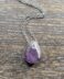 Amethyst Teardrop memorial pendant