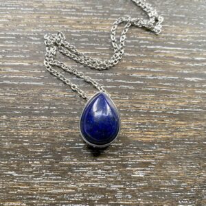 Lapis Lazuli teardrop memorial pendant