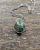 Ruby in Zoisite teardrop memorial pendant
