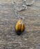 Tiger Eye Teardrop memorial pendant