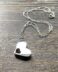 Heart with hollow heart memorial pendant