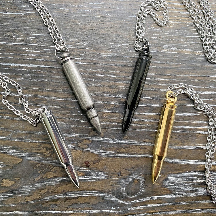 4 x options bullet memorial pendants