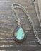 Blue rhinestone teardrop memorial pendant