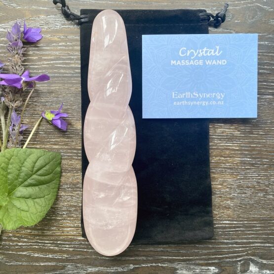 Large Rose Quartz Wand with a twist