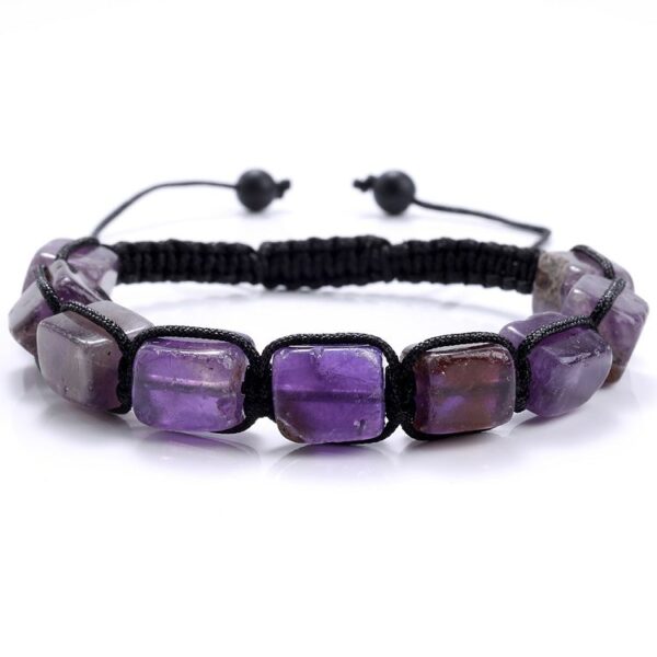 Chunky Amethyst bracelet on cord