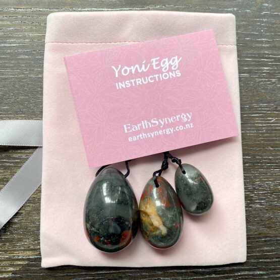 Bloodstone yoni egg set