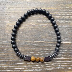 Onyx Hematite & Tigers Eye bracelet