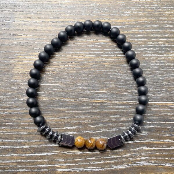 Onyx Hematite & Tigers Eye bracelet