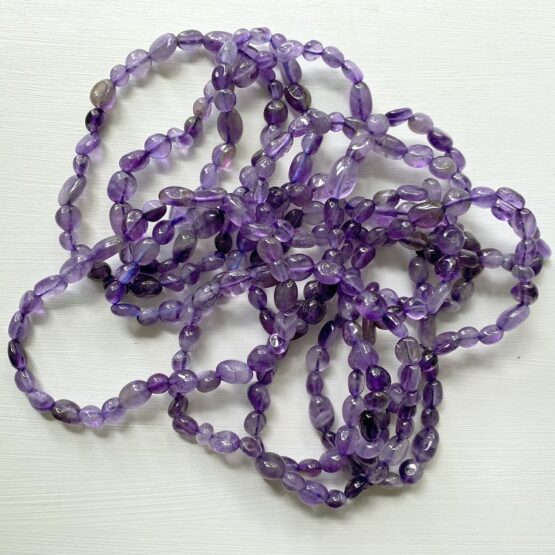 Amethyst Bracelet - Oval beads