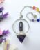 Amethyst pyramid with point pendulum