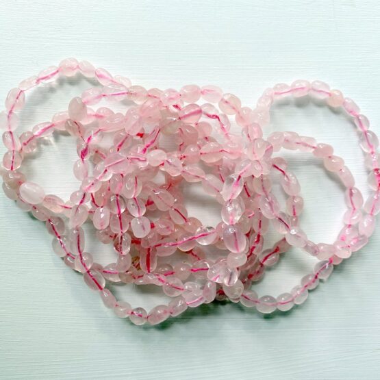 Rose Quartz Oval bead bracelet