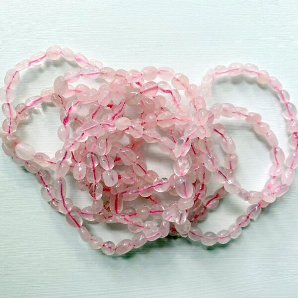 Rose Quartz Oval bead bracelet