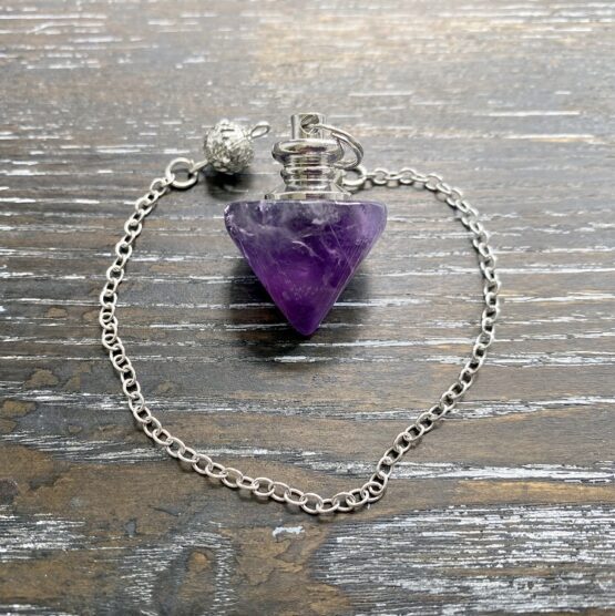 Amethyst wide cone pendulum