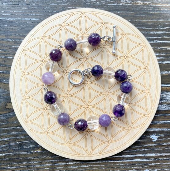 Sobriety support bracelet with toggle clasp