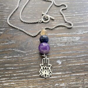 Emotional balance crystal drop necklace