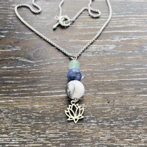 calming crystal drop necklace