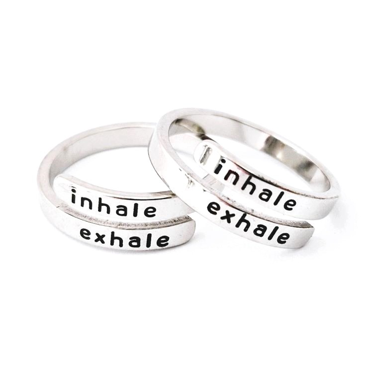 Inhale Exhale affirmation rings