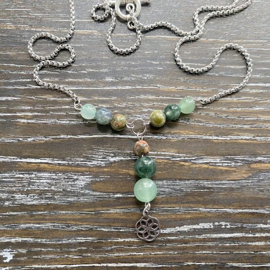 Pregnancy support crystal necklace