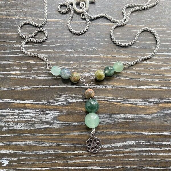 Pregnancy support crystal necklace