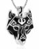 Wolf head memorial pendant