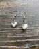 Small heart charm memorial earrings
