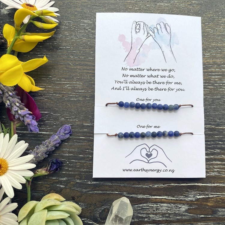 one for you, one for me sodalite share bracelet set