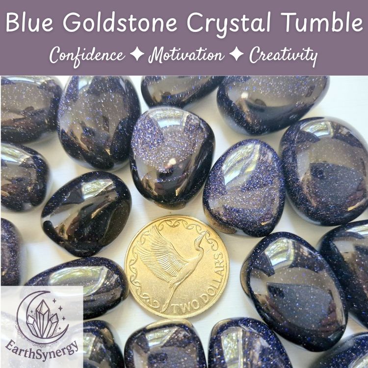 Blue Goldstone Crystal Tumble