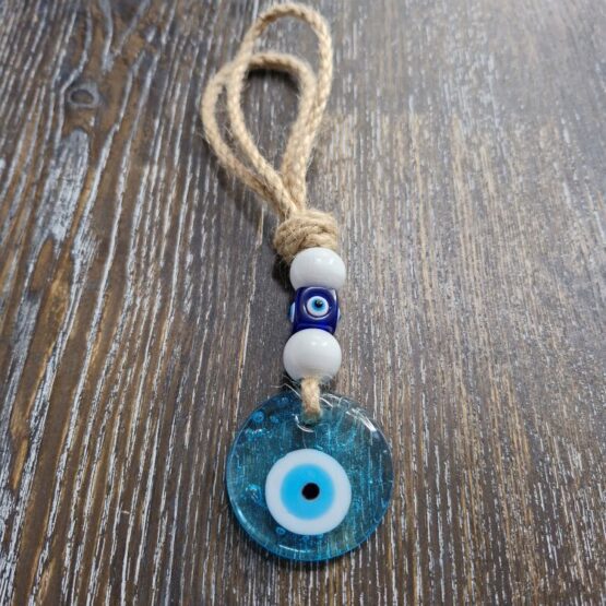 4cm light blue glass evil eye Wall hanging